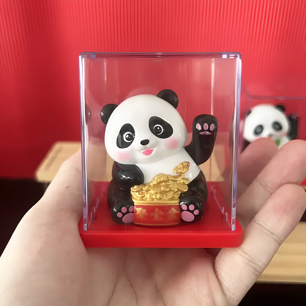 TM0193 Solar Powered Moving Panda Car Dashboard Decoration – 1 Pc (Small)