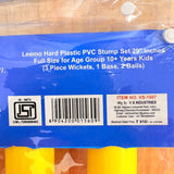 AM6510 Plastic Cricket Stumps Set - Big (3 Wickets, 1 Base, 2 Bails) - Age 10+ Years