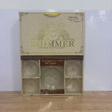 A07857 Shimmer Glassware 5-Piece Dessert Set (1 Large Serving Bowl & 4 Dessert Bowls/Plates with Gold Rim)