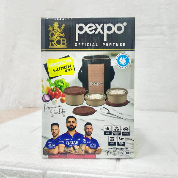 Di0386 Pexpo Magnum Lunch Box Set – Premium Insulated Tiffin with Leak-Proof Containers & Carry Bag
