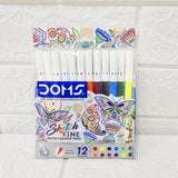 AM6098 DOMS Watercolour Sketch Pens | 12 Assorted Shades