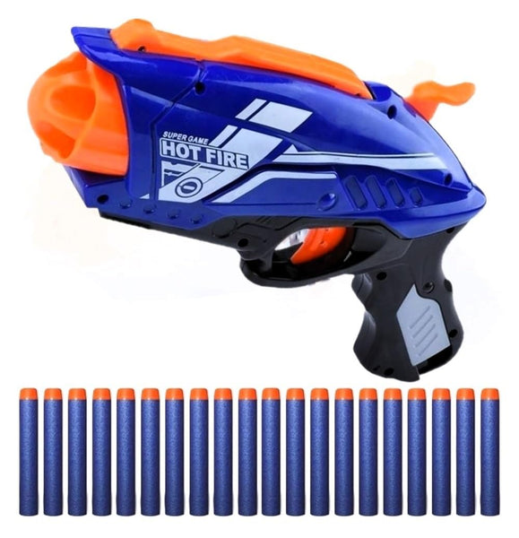 AM0227 Foam Blaster Toy Gun for Kids - Auto Revolver Foam Blaster Gun - Safe and Long Range - 20 Soft Suction Bullets