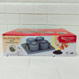 Di0189 Rishabh Steel King Deluxe 4-Piece Multipurpose Container With Tray Set