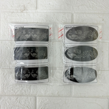 AM6389 Mix-Design Black Barrette with Engraved Dual Peacock Design