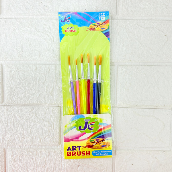 AM6365 HEAVY ROUND COLOUR PAINT BRUSH SET WITH MULTICOLORED (PACK OF - 6)