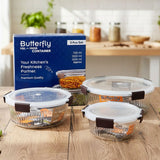 AM6534 Butterfly Feel & Fresh Airtight Container Set (3 Pieces)
