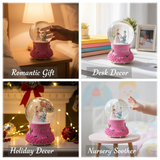 TM0119 Romantic Snow Globe - Couple Figurine with Roses Base - Pack Of 1