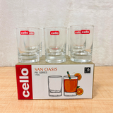 AM6542 Cello San Oasis PB-Series Glass Tumbler Set - 175ml (Set of 6)