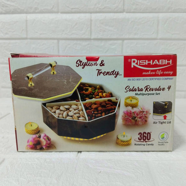 Di0162 Rishabh Stylish & Trendy Multipurpose Set - Premium Hexagon Dry Fruit & Snack Storage Box