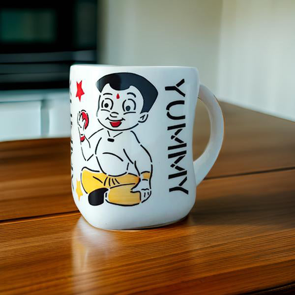 AM3874 Printed Chhota Bheem Mix Cartoon Ceramic Mug 1 Pcs