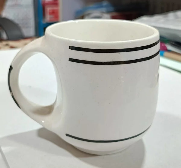 AM5083 White Big Handle Ceramic Coffee Mug - 1 Pcs