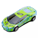 AM0238 Racing Car with Lights and Music, Friction Powered Music Car Toy for Kids