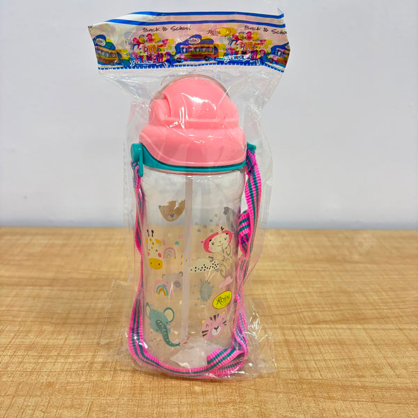 AM5859 Cutie Baby Feeding Cup with Straw 600 Printed Feeding Drinking Handle Kids Water Bottles