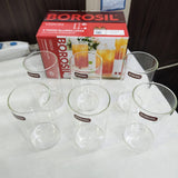 AM5168 Borosil Vision Large Glass Set (Transparent, 350ml)-Set of 6
