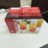 AM5168 Borosil Vision Large Glass Set (Transparent, 350ml)-Set of 6