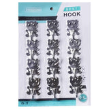 AM2181 Best Hook Teddy Bear 12Pcs Steel Silver Hooks for Wall