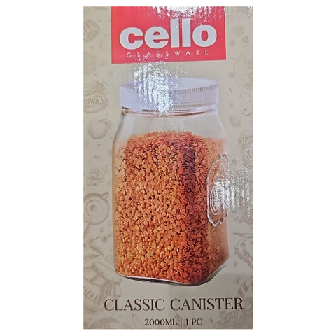 AM0658 CELLO Classic Canister Glass Jar 2000ml