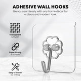 AM6702 Multipurpose Strong Small Stainless Steel Adhesive Wall Hooks 5pcs