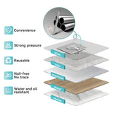 AM6702 Multipurpose Strong Small Stainless Steel Adhesive Wall Hooks 5pcs