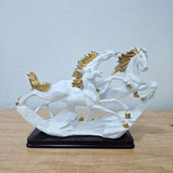 AM5935 Galloping Wild Horses Statue - Elegant Decor and Powerful Symbol