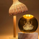 AM5927 3D Lord Ganesh Ji Crystal Ball Night Light