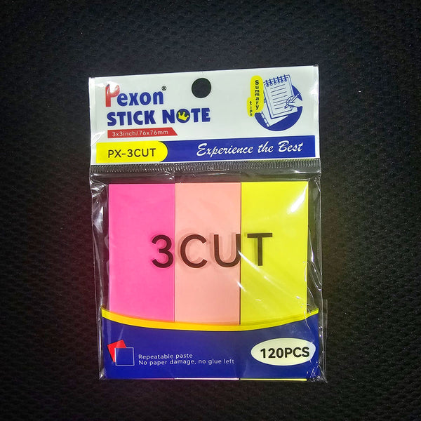 AM0433 JC  3" X 3" Multicolour Sticky Notes (Pack of 1, 100/50 Sheets per pad)