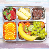 AM6012 Madhuram Stainless Steel 5 Compartment Mess Plate