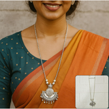 Di0044 Oxidized Silver-Plated Tribal/Bohemian Necklace