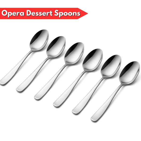 AM6115 PNB Kitchenmate Stainless Steel Opera Dessert Spoons - Set Of 6