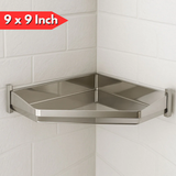 AM6062 Stainless Steel Heavy Corner Bathroom Shelf Bimand Style - (9x9 Inch)