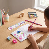 A06764 6-in-1 Student Stationery Combo Kit with Pencils, Ruler and Pouch for Kids (1 Set)