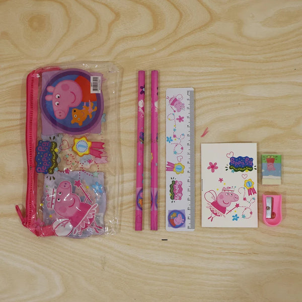 A06764 6-in-1 Student Stationery Combo Kit with Pencils, Ruler and Pouch for Kids (1 Set)
