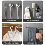 23478 Transparent Adhesive Multipurpose Wall Hook – 1 Pc