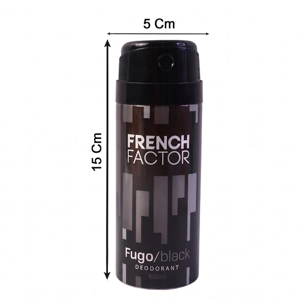23711 French Factor Fugo Black Deodorant Body Spray (1 Pc, 150 ML)