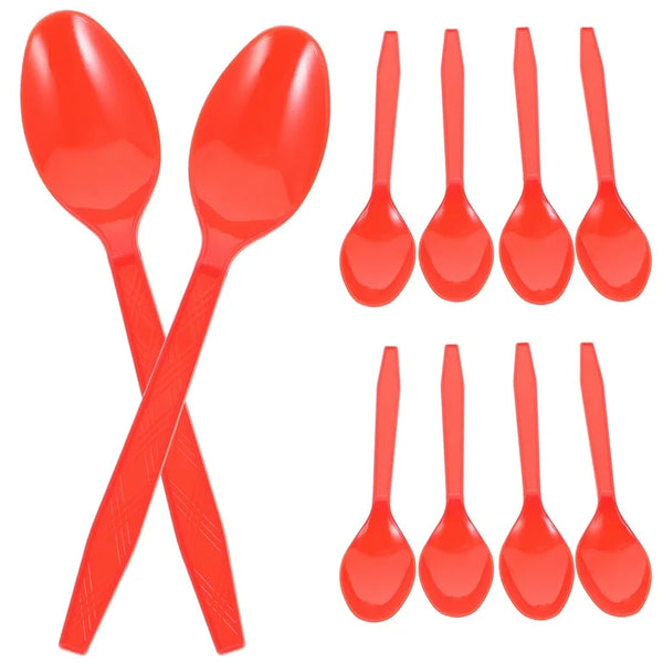 2393 Kitchen Dessert Spoon 8 pcs set | Table Spoon | Plastic Spoons for Container | Reusable Spoons