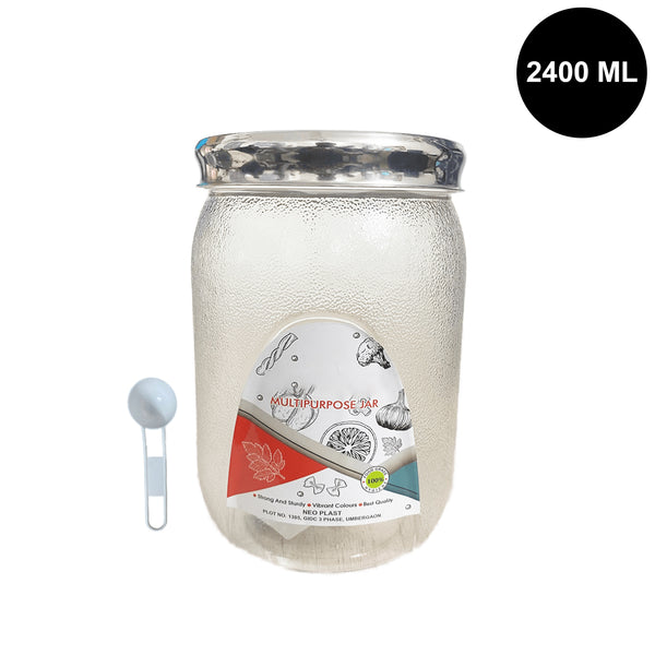 3989 Plastic Transperant Pet Jar 2400 Ml