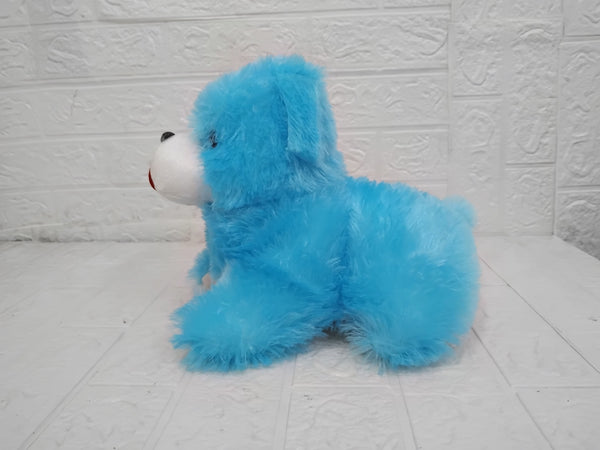 AM3479 Blue Doggy Puppy Soft Fur Stuffed Toy 14inch