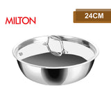 AM0972 Milton Pro Cook Triply Silver Tasla 24cm Designed For Healthy Cooking