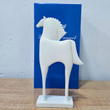 AM5940 Nordic White Minimalist Horse Sculpture – Modern Home Decor