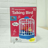 AM6123 Talking Bird Toy in Cage – Interactive Sound-Activated Toy That Repeats What You Say