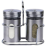AM5980 Salt & Pepper Sprinkler with Stainless Steel Lid and Rack - Set of 2