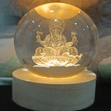 AM5927 3D Lord Ganesh Ji Crystal Ball Night Light