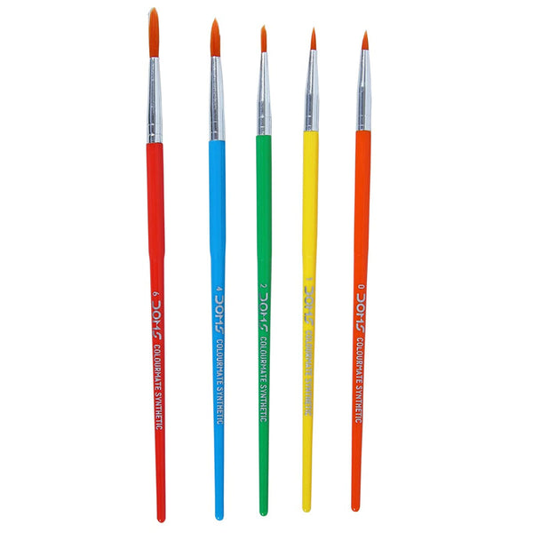 AM6095 DOMS Colourmate Synthetic Paint Brush Set of 5pc
