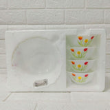Di0211 Cello Dessert Set - 5-Piece Bowls - 1 Serving Bowl with 4 Dessert Bowls