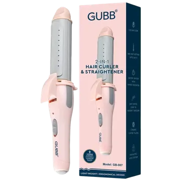 AM2118 Gubb 2 IN 1 Hair Curler & Straightener GB-007 2 Years Warranty 6 Month Replaceable Warranty