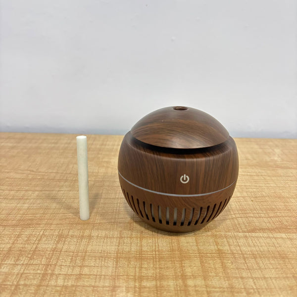 A07065 HMDF-206 4-Inch Mini Ultrasonic Wood Grain Aroma Diffuser & Humidifier