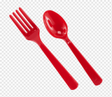 3662 Cutlery fork spoon 3 pcs & spoon 3 pcs, Plastic Serving Spoon, Picnic Spoon Set  (Pack of 6)