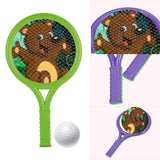 AM0354 Bear Drum Racket Sports Set for Kids with 2 Rackets and Plastic Balls