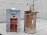 AM3754 Glass 1100ml container glass Jar With Deer top Bamboo Lid 1 Pcs(SMBJ204L1)