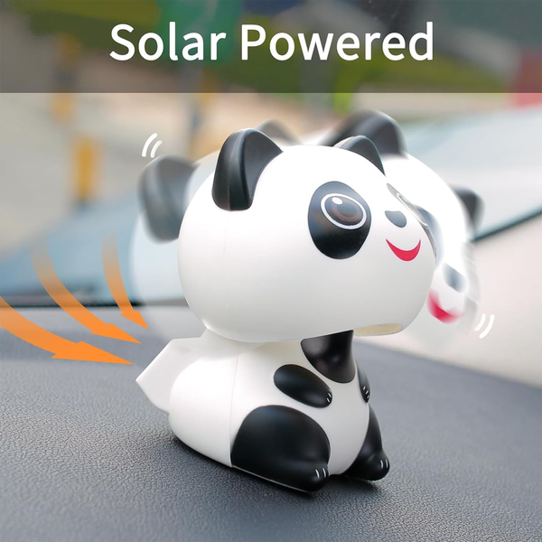 TM0093 Mix Character Solar Powered Moving Head Showpiece for Car Dashboard - Pack of 1